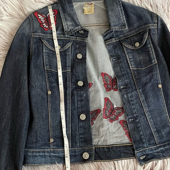 7 For All Mankind Butterly Patched Denim Jacket - Picture 9 of 9